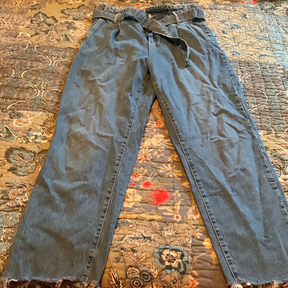 Garage Paper Bag Soft Pants High Waist Relaxed Fit, size 11